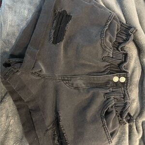 Forever 21 Black Denim Shorts
